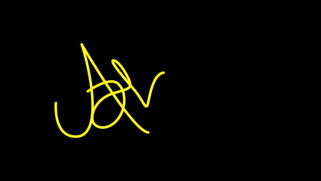 Handmade motion graphic of AL letters,Lettering Design suitable for business symbols