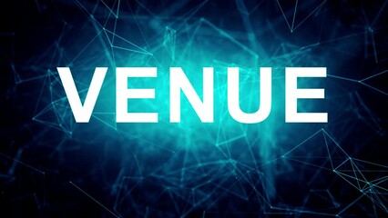 Animated futuristic texts about Wedding Venue Booking, Wedding and Venue services