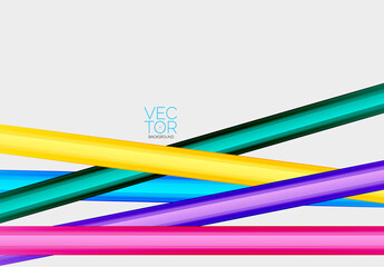 Abstract color straight lines vector background