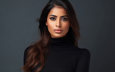 Fototapeta premium young beautiful woman in turtleneck sweater.