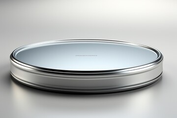 Aluminum Container Lid on white background.