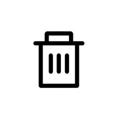 black trash can icon black delete trash garbage dustbin rubbish bin icon isolated on white transparent background vector illustration recycle