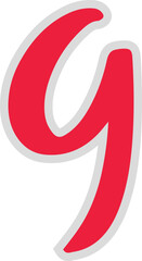 kids letter alphabet number 9 nine