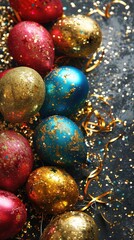 Congratulation holiday event sparkle background . Vertical background 