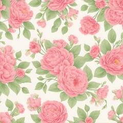beautiful floral flower seamless pattern background for premium product ai generated