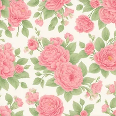 Fototapeten beautiful floral flower seamless pattern background for premium product ai generated © KengVit14