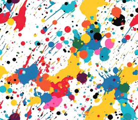 Paint Splatter Seamless Pattern