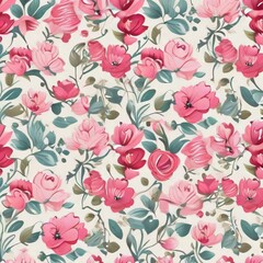 beautiful floral flower seamless pattern background for premium product ai generated
