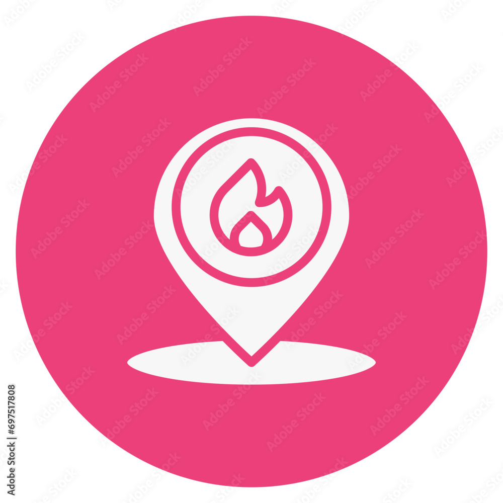 Sticker fire location icon