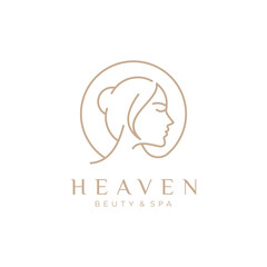 Profile of a woman with a beautiful, youthful facevector