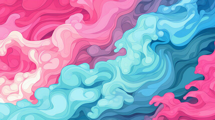 Abstract Watercolor Wave: Colorful Textured Paint Design with Modern Artistic Patterns