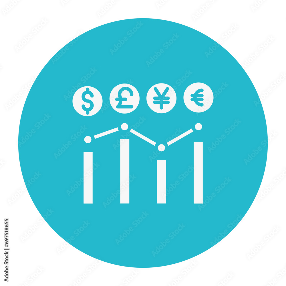 Wall mural currency exchange rates icon