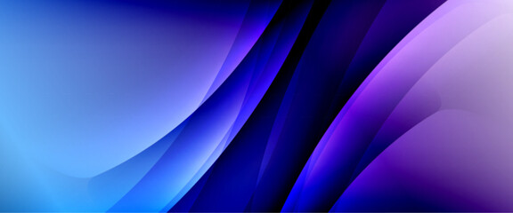 Dynamic flowing waves on gradient color background. Vector illustration For Wallpaper, Banner, Background, Card, Book Illustration, landing page