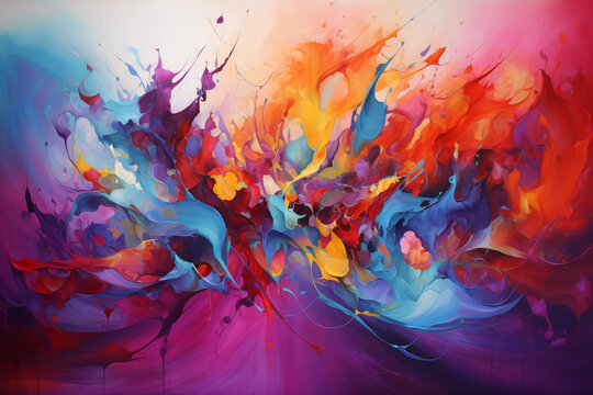 Colorful Explosion: Abstract Beauty Dance