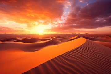 Beautiful Sand dunes in the Sahara Desert
