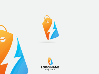 Flash price tag logo design. Price tag logo. Flash sale price tag vector art. Business. Shopping. Finance. Creative design. Modern. Premium template