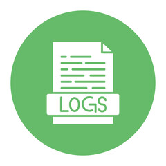 Logs Icon - obrazy, fototapety, plakaty