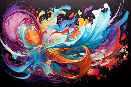 Colorful Shapes Explosion: Abstract Wonder