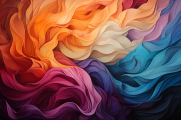 Papier Peint photo Lavable Feu Color Explosion: Abstract Beauty Unveiled