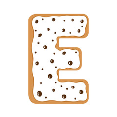 Cookies and Cream Alphabet Letter E