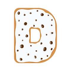 Cookies and Cream Alphabet Letter D