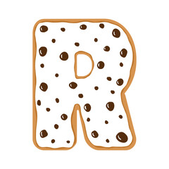 Cookies and Cream Alphabet Letter R