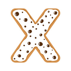 Cookies and Cream Alphabet Letter X