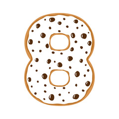 Cookies and Cream Alphabet Letter 8