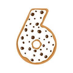 Cookies and Cream Alphabet Letter 6