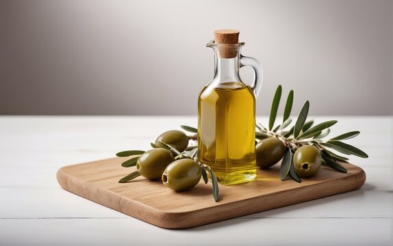 Recipiente con aceite de oliva 