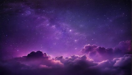 Naklejka na ściany i meble _Stars_in_the_night_skypurple_background_