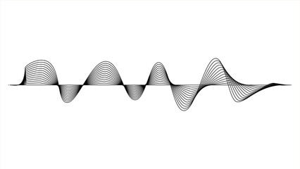 colorful vector design illustration of dynamic sound waves, radio frequency modulation, random sound wave
