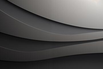 Gray metal background, simple wave shape, minimal style.