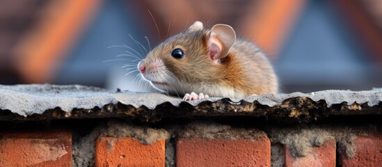 Chimney cover stops rodents from entering property. - obrazy, fototapety, plakaty
