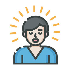 kawaii boy vector illustration isolated on white background.