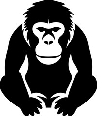 Obraz premium Japanese macaque Flat Icon