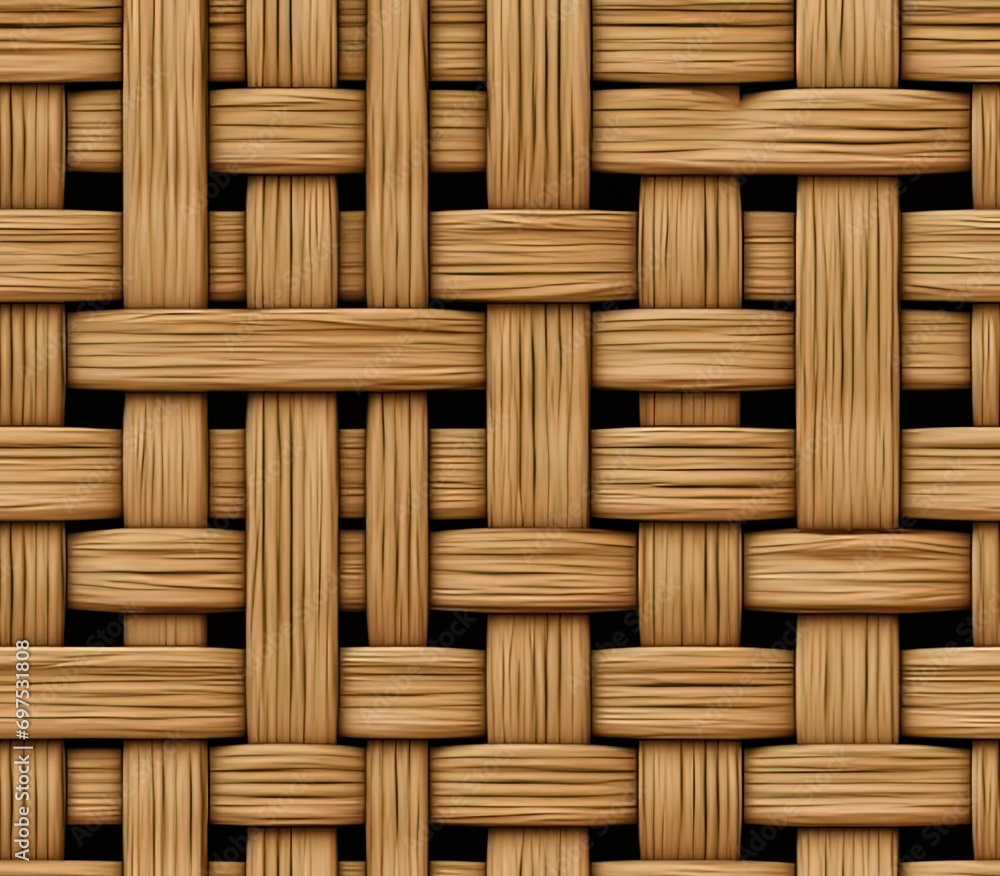 Poster rattan weave seamless pattern