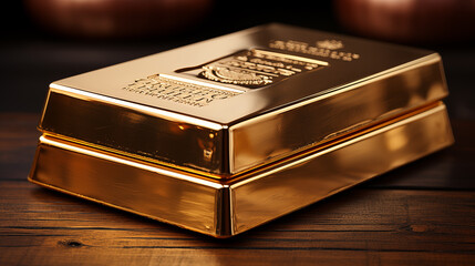 gold bars on a black background