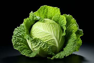 cabbage on white. Generative AI