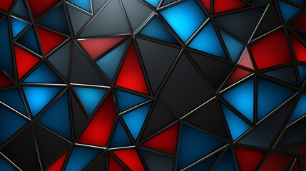 Modern Geometric Design: Abstract Triangle Mosaic in Bright Colors for Digital Art