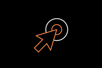  goal business illustration in dark style. Flat vector illustration.