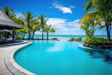 tropical resort pool