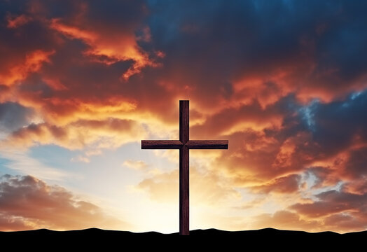 Lent season cross background