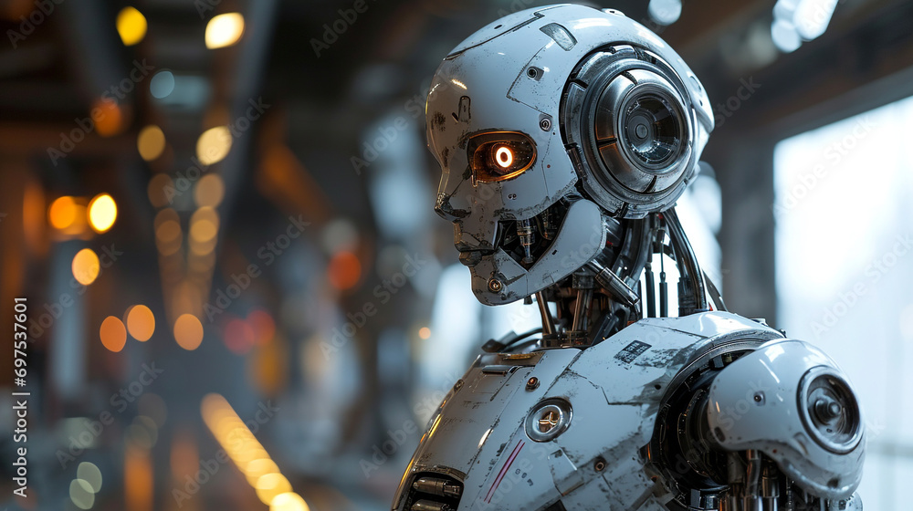 Poster depicts tangible robots interacting scane natural