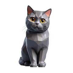 Obraz premium cute 3d cartoon character of shorthair cat