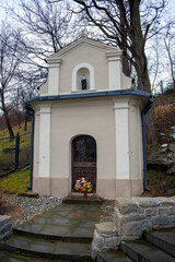 Old wayside shrine Stary Sacz, Poland.