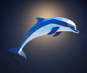 cute 3d cartoon dolphin