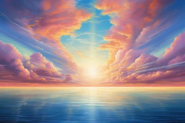 Poster a sunrise  emphasizing the beauty of a new day signifying hope for cancer patients and survivors © Digitalphoto 4U
