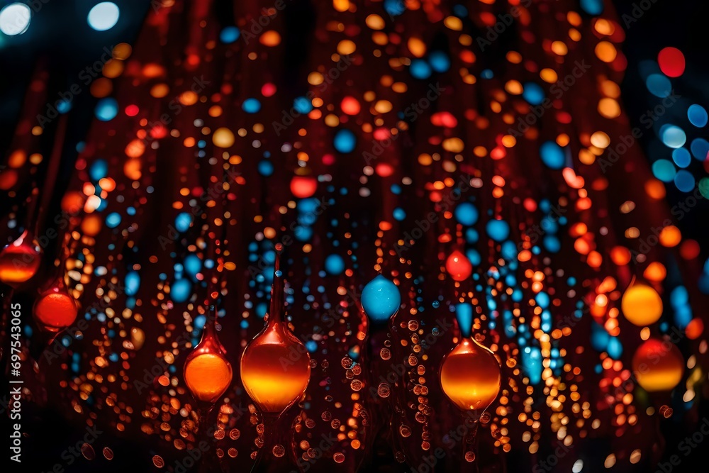 Poster a close-up photograph of a bubbling lava lamp, capturing the abstract and mesmerizing shapes formed 