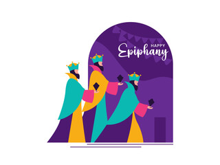 Minimalist Vector Illustration of Epiphany Day Celebration: Embracing Faith in the Divinity of Jesus